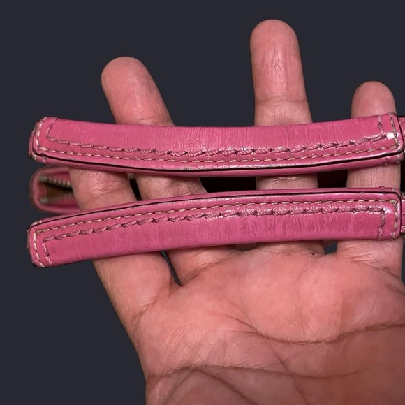 Coach Pink and Tan Signature Tote - Picture 3 of 10